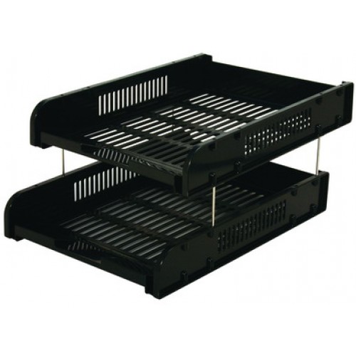 2-Tier Paper Tray with Metal Risers 2-Tier Paper Tray with Metal Risers