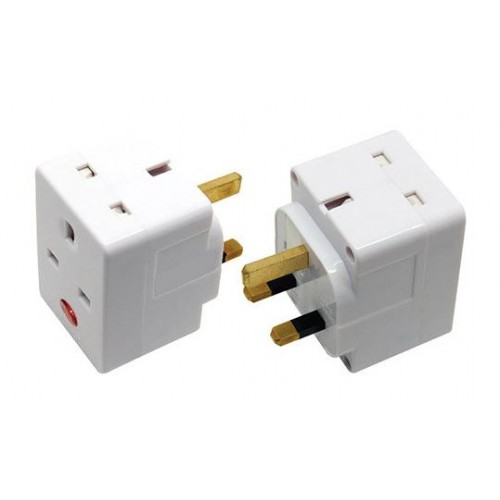 3 Way 3 Pin Adaptor with Neon 703N 3 Way 3 Pin Adaptor with Neon 703N