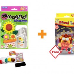 Kiddy Plasticine Clay 3D Magnet + FOC Animal Racing Set