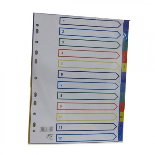 PP Plastic Colour Divider Nos.1-12