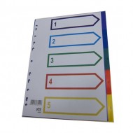 PP Plastic Colour Divider Nos.1-5