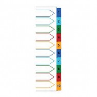 PP Colour Index Divider 1-10 (Tab with No)