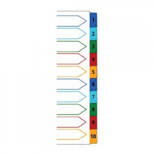 PP Colour Index Divider 1-10 (Tab with No)