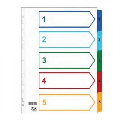 PP Colour Index Divider 1-5 (Tab with No)