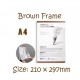 Magnetic Display Acrylic with Silver or Brown Frame A4